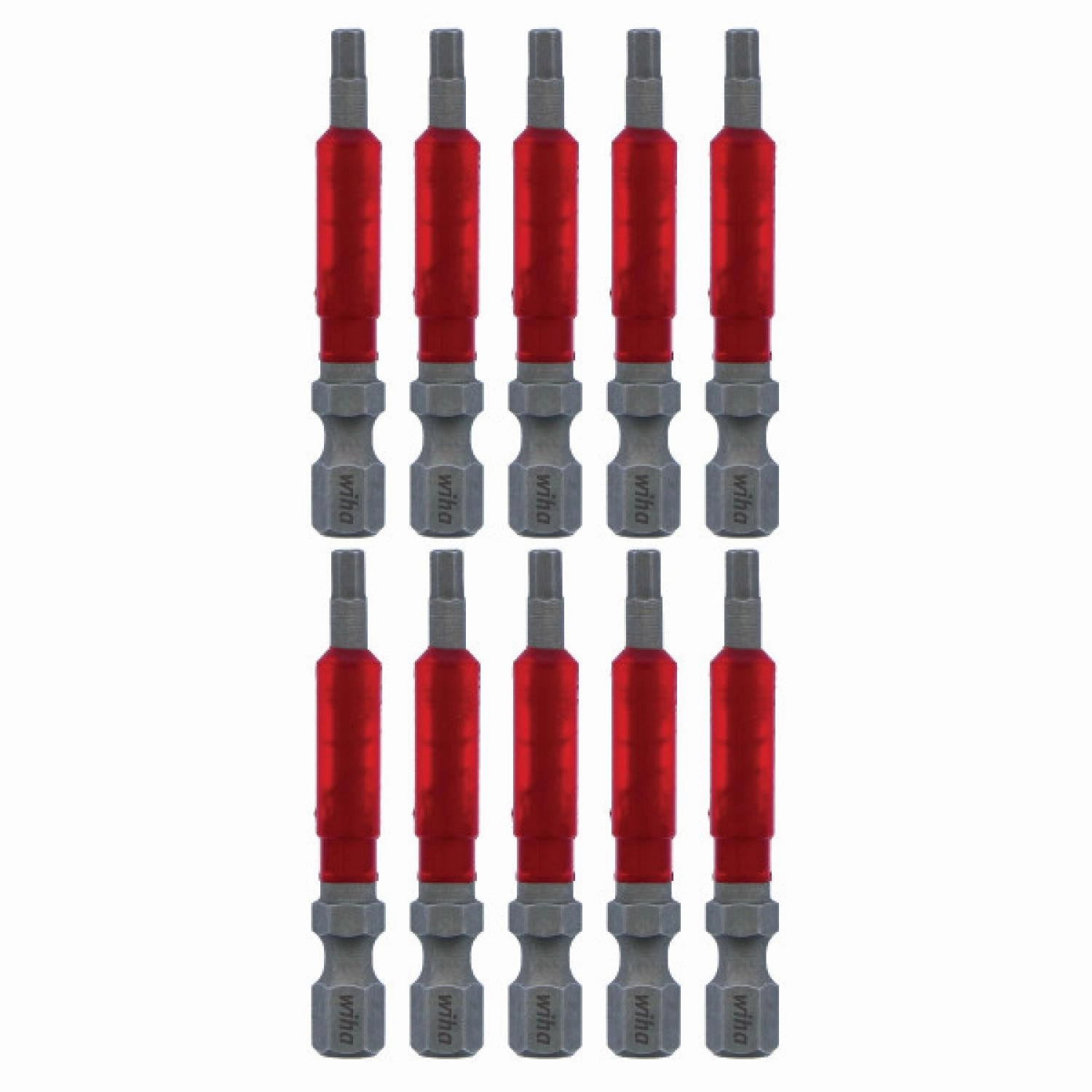 Wiha Tools 76563 MaxxTor Impact Bit Hex 3.0mm x 49mm - 10 Pack