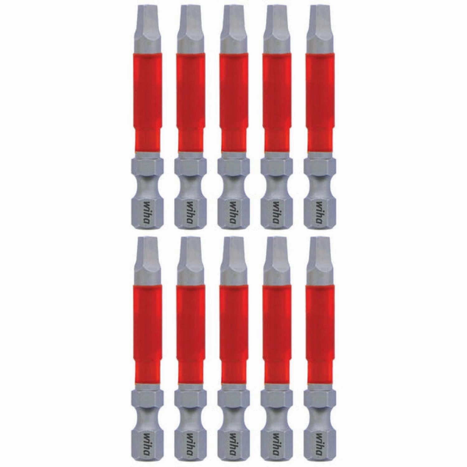 Wiha Tools 76580 MaxxTor Impact Bit Square #3 x 49mm - 10 Pack