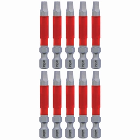 Wiha Tools 76580 MaxxTor Impact Bit Square #3 x 49mm - 10 Pack