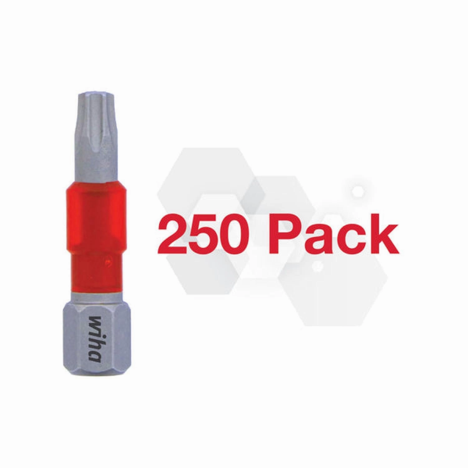 Wiha Tools 76586 Impact Insert Bit TORX T20, Pack of 250 Bits