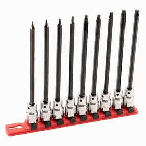 Wiha Tools 77195 9 Piece TORX 3/8" Drive Bit Socket Rail Set