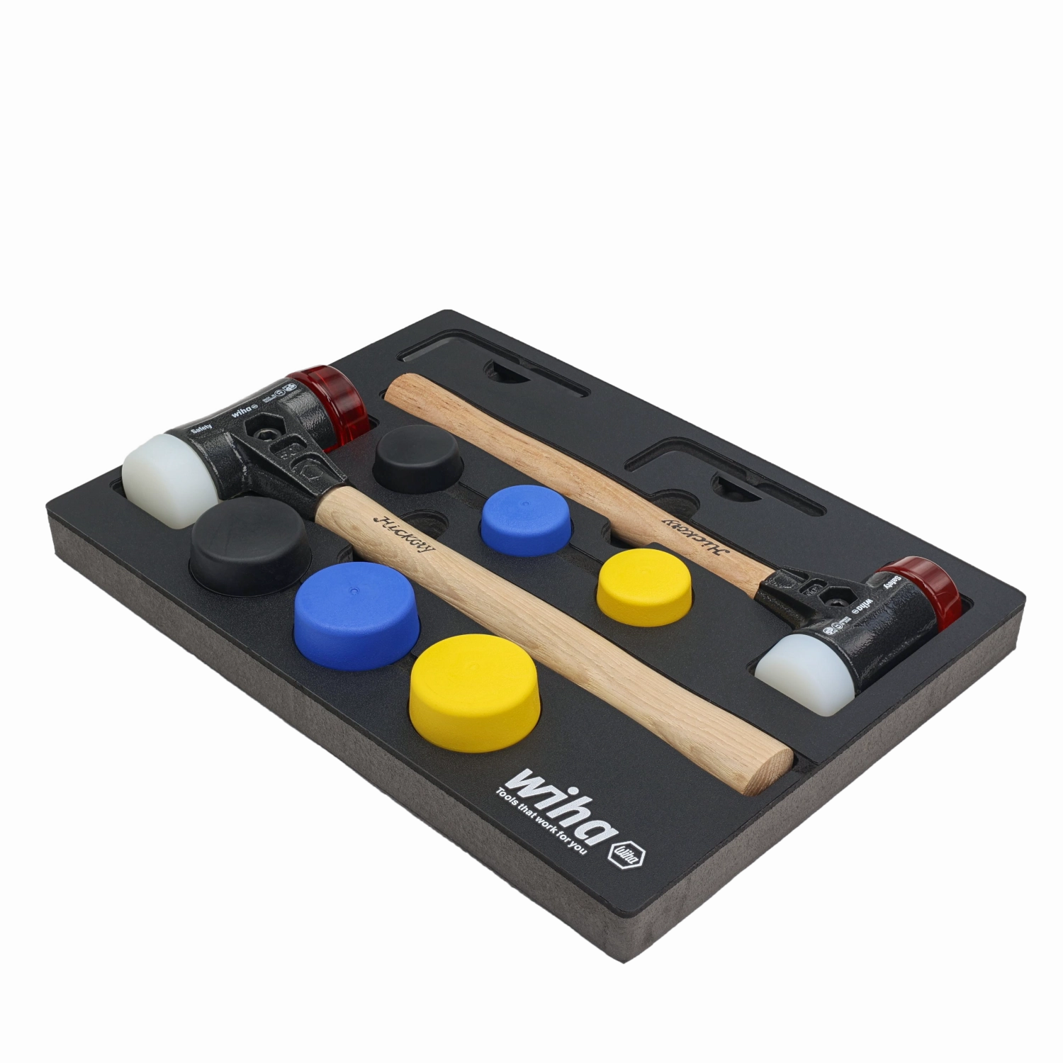 Wiha Tools 83270 Split Head Mallet Foam Tray Set, 14 Pc.