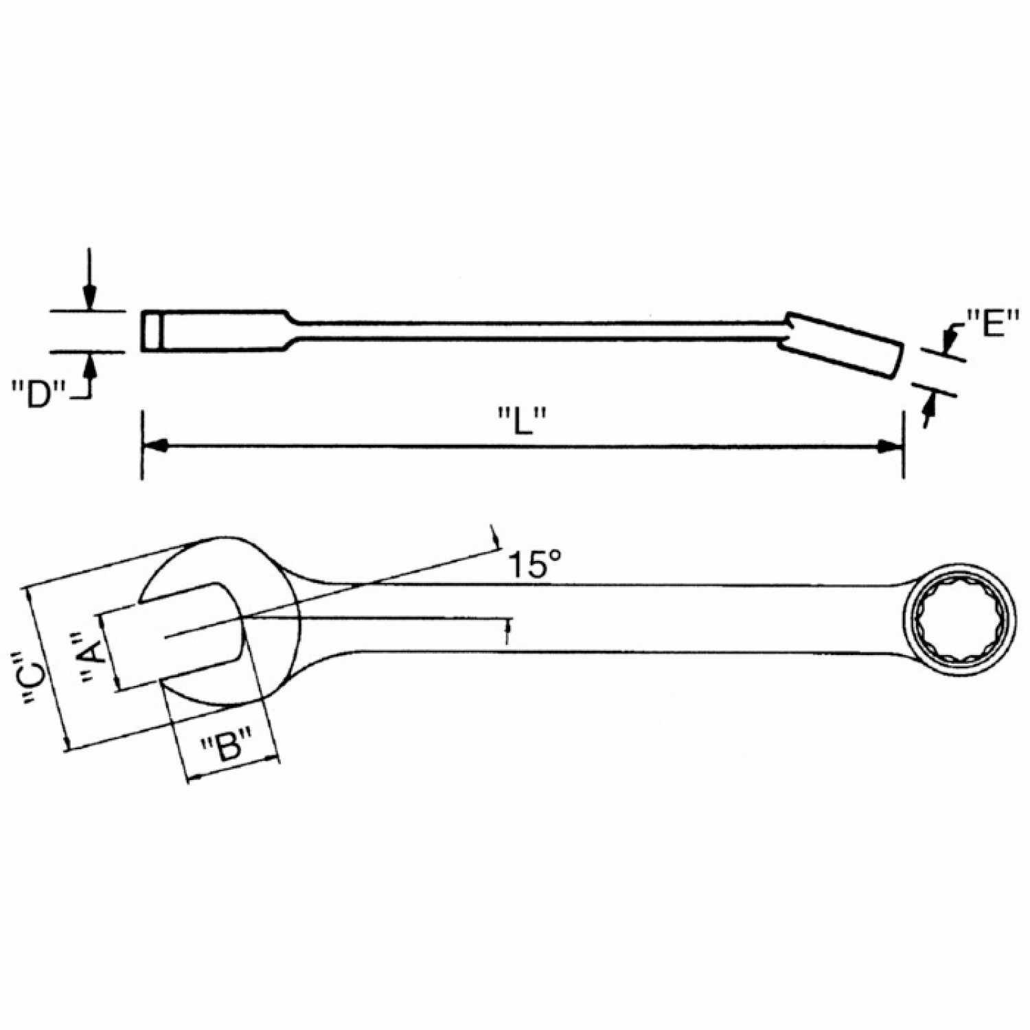 Wright Tool 11-36MM Combination Wrench 2.0 12 Point Metric Satin - 36mm