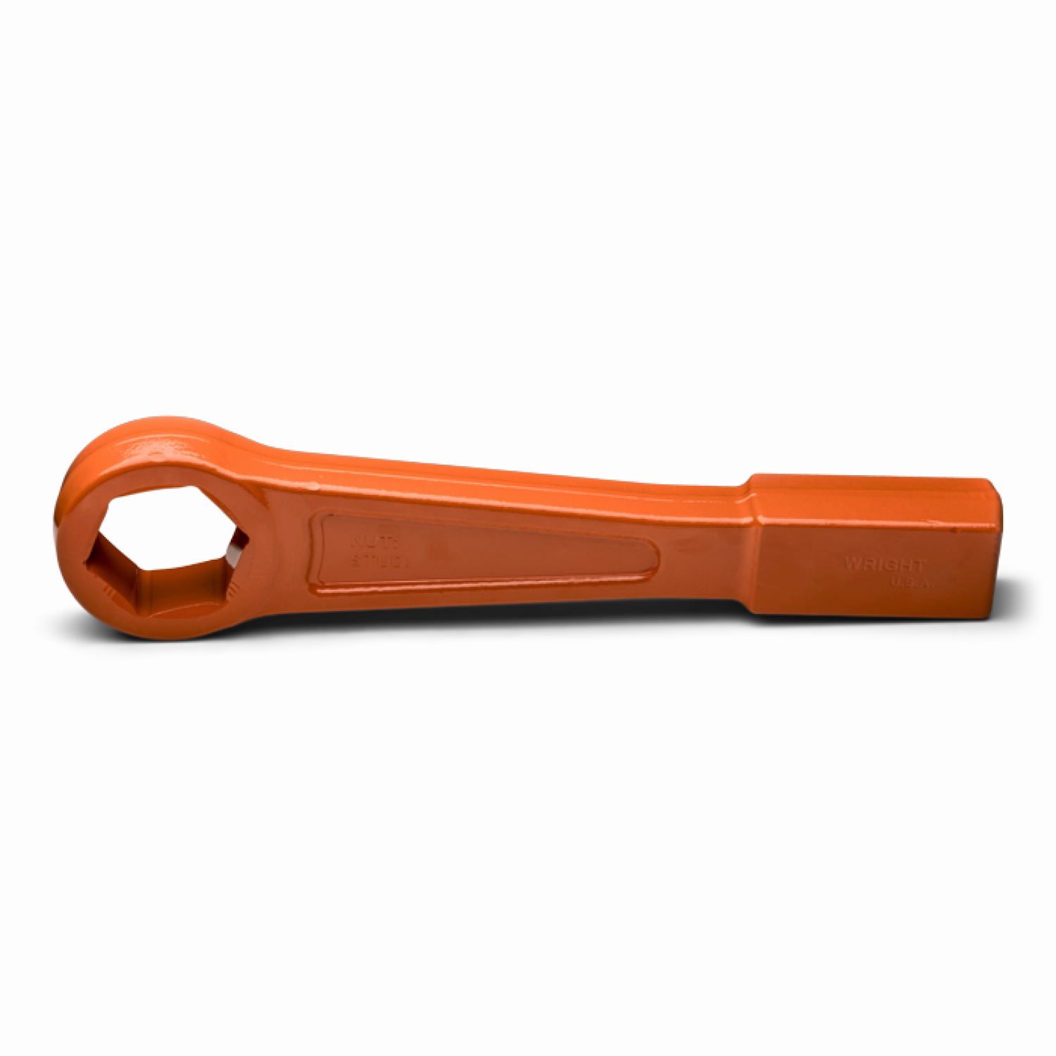 Wright Tool 18H70 Striking Face Box Wrench 6 Point Straight Handle Heavy Duty Safety Orange - 2-3/16"