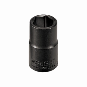 Wright Tool 34038  1/2" Drive 6 Point Standard Black Industrial Socket - 1-3/16"