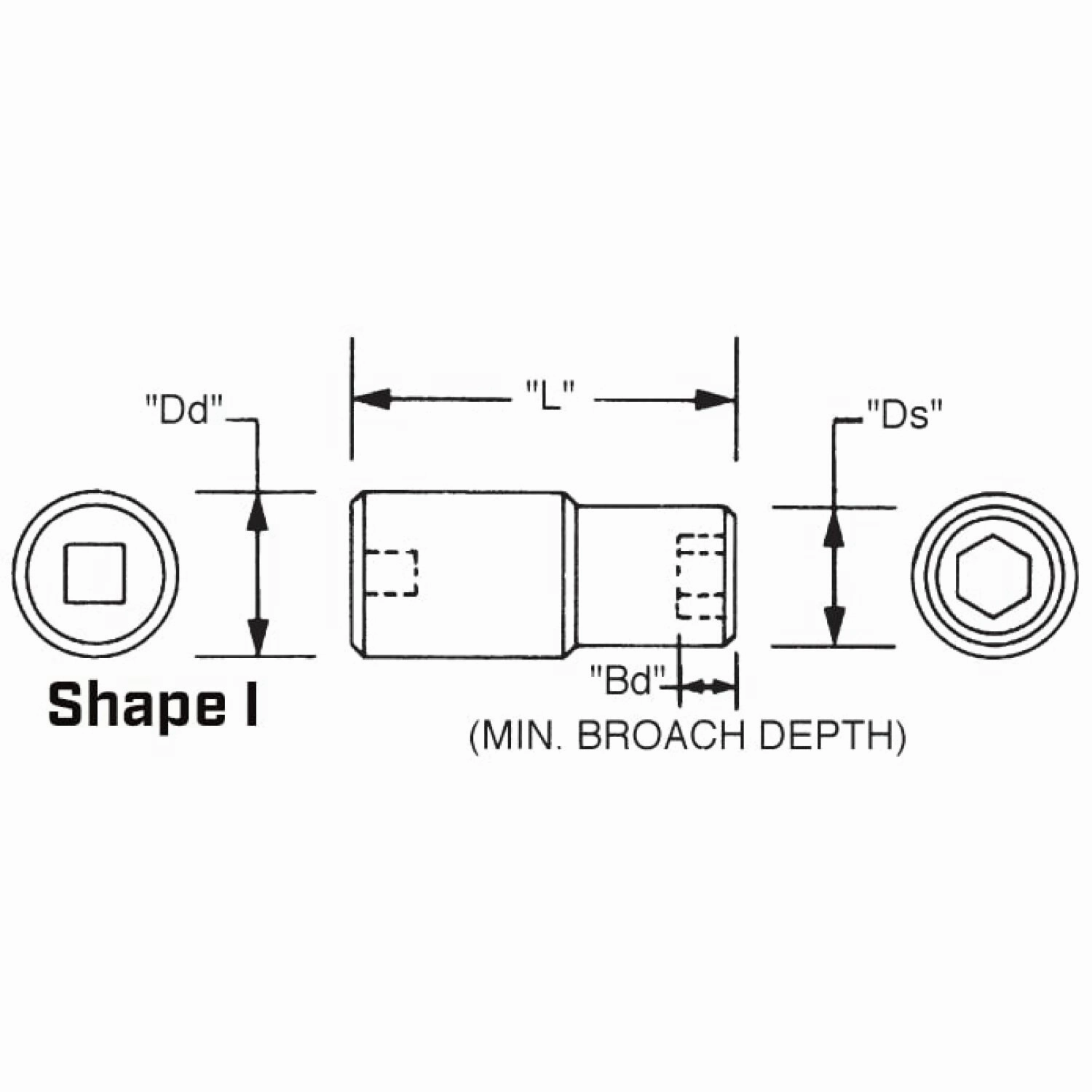 Wright Tool 8836 1" Drive 6 Point Standard Impact Socket - 1-1/8"