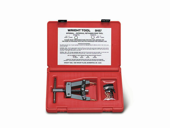Wright Tool 9H87 Retaining Ring Tool with Automatic Lock-In Plastic Case